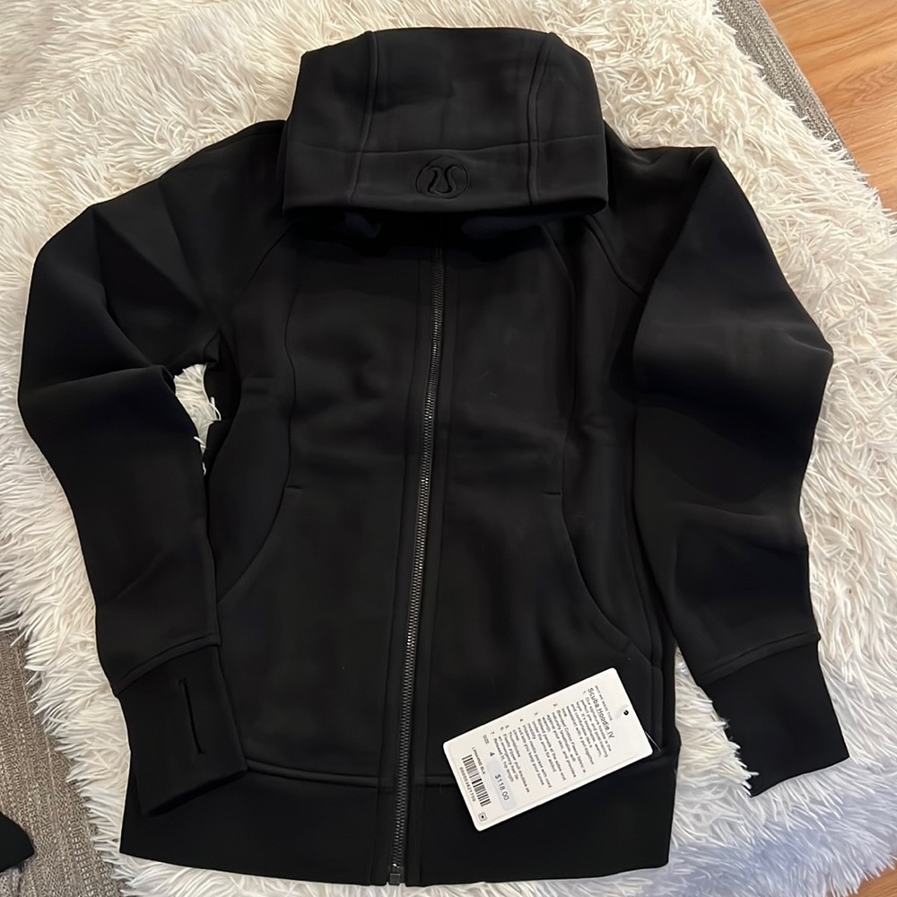 NWT- Lulu Lemon Scuba Hoodie- Black, Size 4